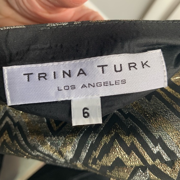 Trina Turk size 6 mini skirt - metallic - Picture 2 of 5